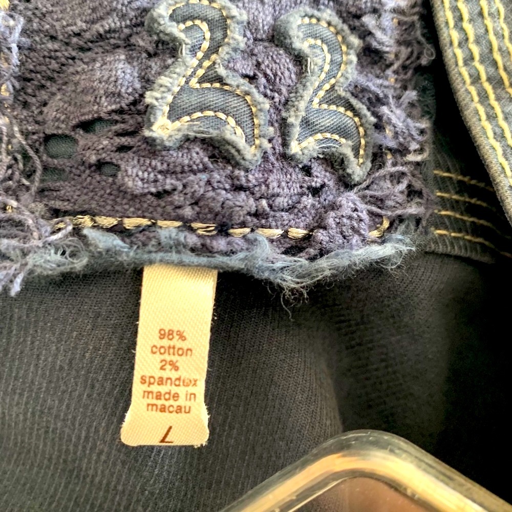 Navy jacket with fun stitching details - Picture 8 of 9